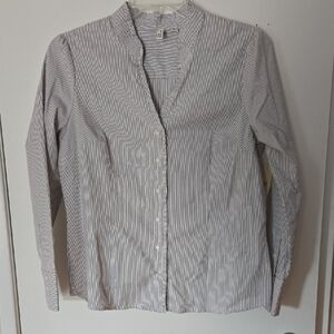 St. John's Bay Black and White Striped Shirt